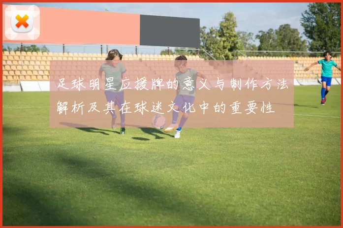 足球明星应援牌的意义与制作方法解析及其在球迷文化中的重要性